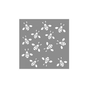 Artikel ST-958 Arılar Desen Stencil Tasarımı 30x30 cm Kanvas Tablo