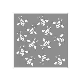Artikel ST-958 Arılar Desen Stencil Tasarımı 30x30 cm Kanvas Tablo