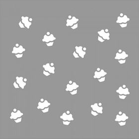 Artikel ST-959 Muffinler Stencil Tasarımı 30x30 cm Kanvas Tablo