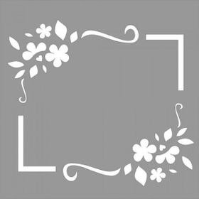 Artikel ST-963 Joan Çerçeve Stencil Tasarımı 30x30 cm Kanvas Tablo