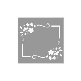Artikel ST-963 Joan Çerçeve Stencil Tasarımı 30x30 cm Kanvas Tablo