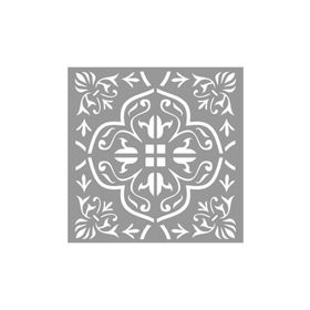 Artikel ST-987 Karo Oldstones Stencil Tasarımı 30x30 cm Kanvas Tablo