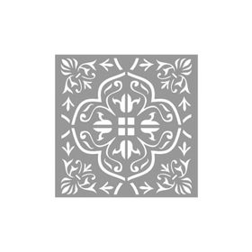Artikel ST-987 Karo Oldstones Stencil Tasarımı 30x30 cm Kanvas Tablo