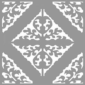 Artikel ST-988 Karo Seasons Stencil Tasarımı 30x30 cm Kanvas Tablo