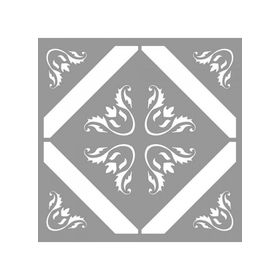 Artikel ST-989 Karo Dawan Stencil Tasarımı 30x30 cm Kanvas Tablo