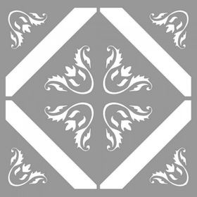 Artikel ST-989 Karo Dawan Stencil Tasarımı 30x30 cm Kanvas Tablo