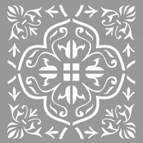 Artikel ST-990 Karo Echoes Stencil Tasarımı 30x30 cm Kanvas Tablo