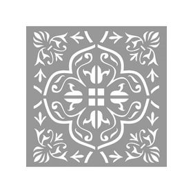 Artikel ST-990 Karo Echoes Stencil Tasarımı 30x30 cm Kanvas Tablo