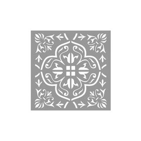 Artikel ST-990 Karo Echoes Stencil Tasarımı 30x30 cm Kanvas Tablo