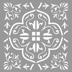 Artikel ST-990 Karo Echoes Stencil Tasarımı 30x30 cm Kanvas Tablo