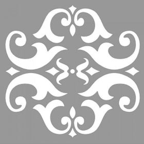 Artikel ST-996 Damask Apparat Stencil Tasarımı 30x30 cm Kanvas Tablo