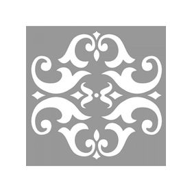 Artikel ST-996 Damask Apparat Stencil Tasarımı 30x30 cm Kanvas Tablo