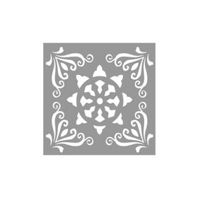 Artikel ST-997 Karo Brown Stencil Tasarımı 30x30 cm Kanvas Tablo