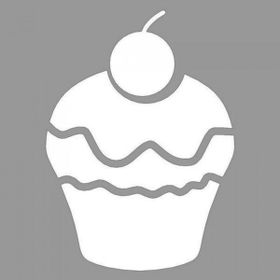 Artikel ST-999 Salted Caramel Cupcake Stencil Tasarımı 30x30 cm Kanvas Tablo