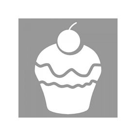 Artikel ST-999 Salted Caramel Cupcake Stencil Tasarımı 30x30 cm Kanvas Tablo