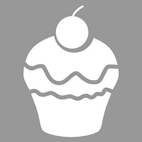 Artikel ST-999 Salted Caramel Cupcake Stencil Tasarımı 30x30 cm Kanvas Tablo