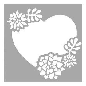 Artikel Succulents Heart Stencil Boyama şablonu 30x30 cm Duvar Stencil
