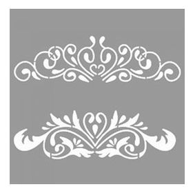Artikel Taç Desenleri Stencil Boyama Şablonu 30x30 cm Duvar Stencil