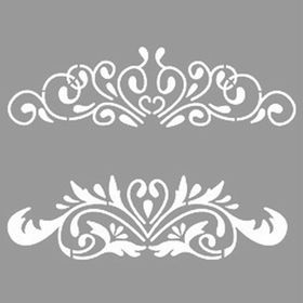 Artikel Taç Desenleri Stencil Boyama Şablonu 30x30 cm Duvar Stencil