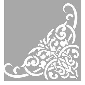 Artikel Tek Köşe Motif Stencil Boyama şablonu 30x30 cm Duvar Stencil