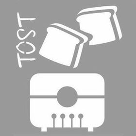 Artikel Tost Makinesi Stencil Boyama Şablonu 30x30 cm Duvar Stencil