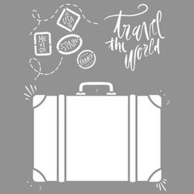 Artikel Travel The World Stencil Boyama Şablonu 30x30 cm Duvar Stencil