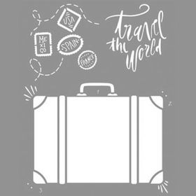 Artikel Travel The World Stencil Boyama Şablonu 30x30 cm Duvar Stencil