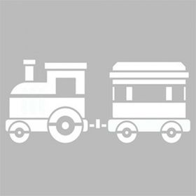 Artikel Tren ve Lokomotif Stencil Boyama Şablonu 30x30 cm Duvar Stencil