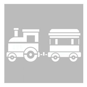 Artikel Tren ve Lokomotif Stencil Boyama Şablonu 30x30 cm Duvar Stencil