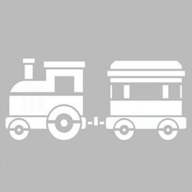 Artikel Tren ve Lokomotif Stencil Boyama Şablonu 30x30 cm Duvar Stencil