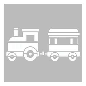 Artikel Tren ve Lokomotif Stencil Boyama Şablonu 30x30 cm Duvar Stencil
