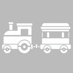 Artikel Tren ve Lokomotif Stencil Boyama Şablonu 30x30 cm Duvar Stencil
