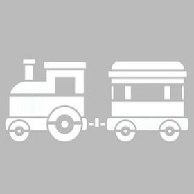 Artikel Tren ve Lokomotif Stencil Boyama Şablonu 30x30 cm Duvar Stencil
