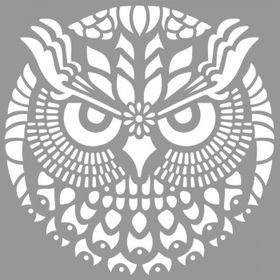 Artikel Tribal Baykuş Stencil Boyama Şablonu 30x30 cm Duvar Stencil