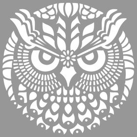 Artikel Tribal Baykuş Stencil Boyama Şablonu 30x30 cm Duvar Stencil