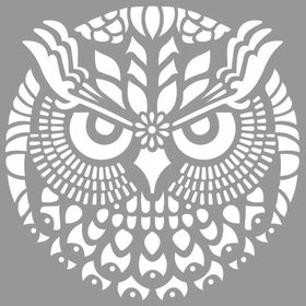 Artikel Tribal Baykuş Stencil Boyama Şablonu 30x30 cm Duvar Stencil