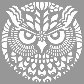 Artikel Tribal Baykuş Stencil Boyama Şablonu 30x30 cm Duvar Stencil