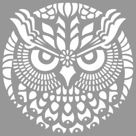 Artikel Tribal Baykuş Stencil Boyama Şablonu 30x30 cm Duvar Stencil