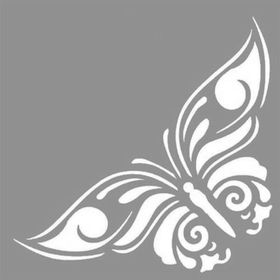 Artikel Tribal Kelebek 5 Stencil Boyama Şablonu 30x30 cm Duvar Stencil