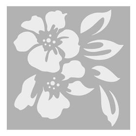 Artikel Tropikal Çiçek Stencil Boyama Şablonu 30x30 cm Duvar Stencil