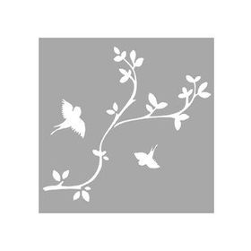 Artikel Uçan Kuş ve Dal Stencil Boyama şablonu 30x30 cm Duvar Stencil
