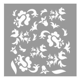 Artikel Uçuşan Çiçek-2 Stencil Boyama şablonu 30x30 cm Duvar Stencil