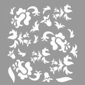 Artikel Uçuşan Çiçek-2 Stencil Boyama şablonu 30x30 cm Duvar Stencil