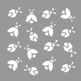 Artikel Uğurböceği Desen Stencil Boyama Şablonu 30x30 cm Duvar Stencil
