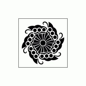 Artikel Uzak Doğu Motif 4 Stencil Boyama Şablonu 30x30 cm Duvar Stencil