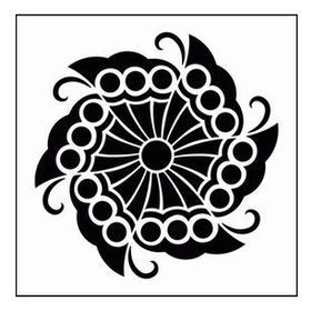 Artikel Uzak Doğu Motif 4 Stencil Boyama Şablonu 30x30 cm Duvar Stencil