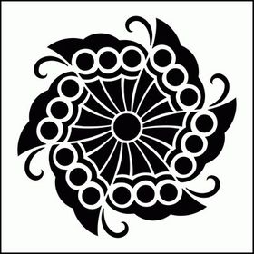Artikel Uzak Doğu Motif 4 Stencil Boyama Şablonu 30x30 cm Duvar Stencil