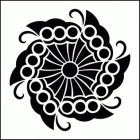 Artikel Uzak Doğu Motif 4 Stencil Boyama Şablonu 30x30 cm Duvar Stencil