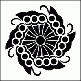 Artikel Uzak Doğu Motif 4 Stencil Boyama Şablonu 30x30 cm Duvar Stencil