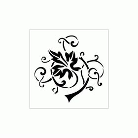 Artikel Üzüm Sarmaşığı Stencil Boyama Şablonu 30x30 cm Duvar Stencil